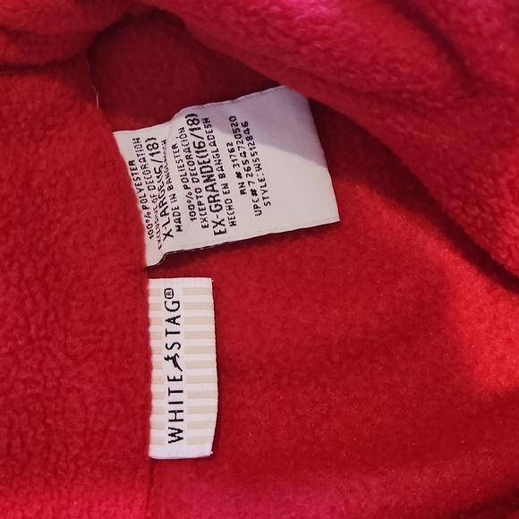 Red fleece Christmas stocking sweater - Picture 3 of 5